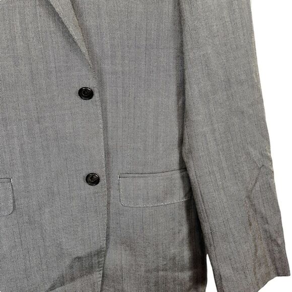 Lauren Ralph Lauren Slim Men's Herringbone Silk Wool 2 Button Blazer Jacket 40 L - Picture 4 of 16